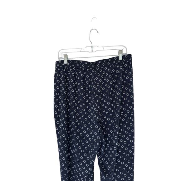 Talbots Woman Pants Plus Black Navy Nautical Relaxed Straight Leg Size 16W - Picture 8 of 13